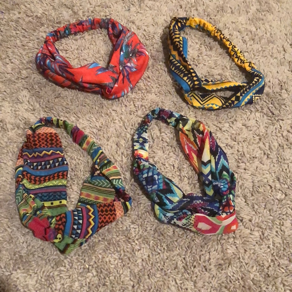 4 Multicolor headbands